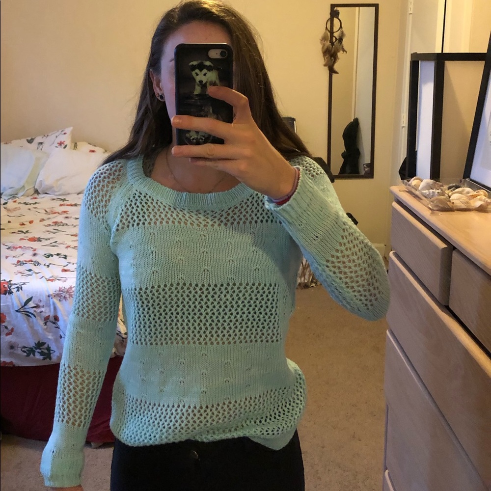 Light Mint Casual Sweater